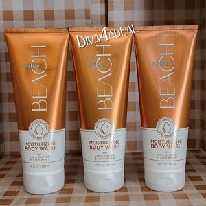 3X Bath & Body Works AT THE BEACH Moisturizing Body Wash Collection Set
